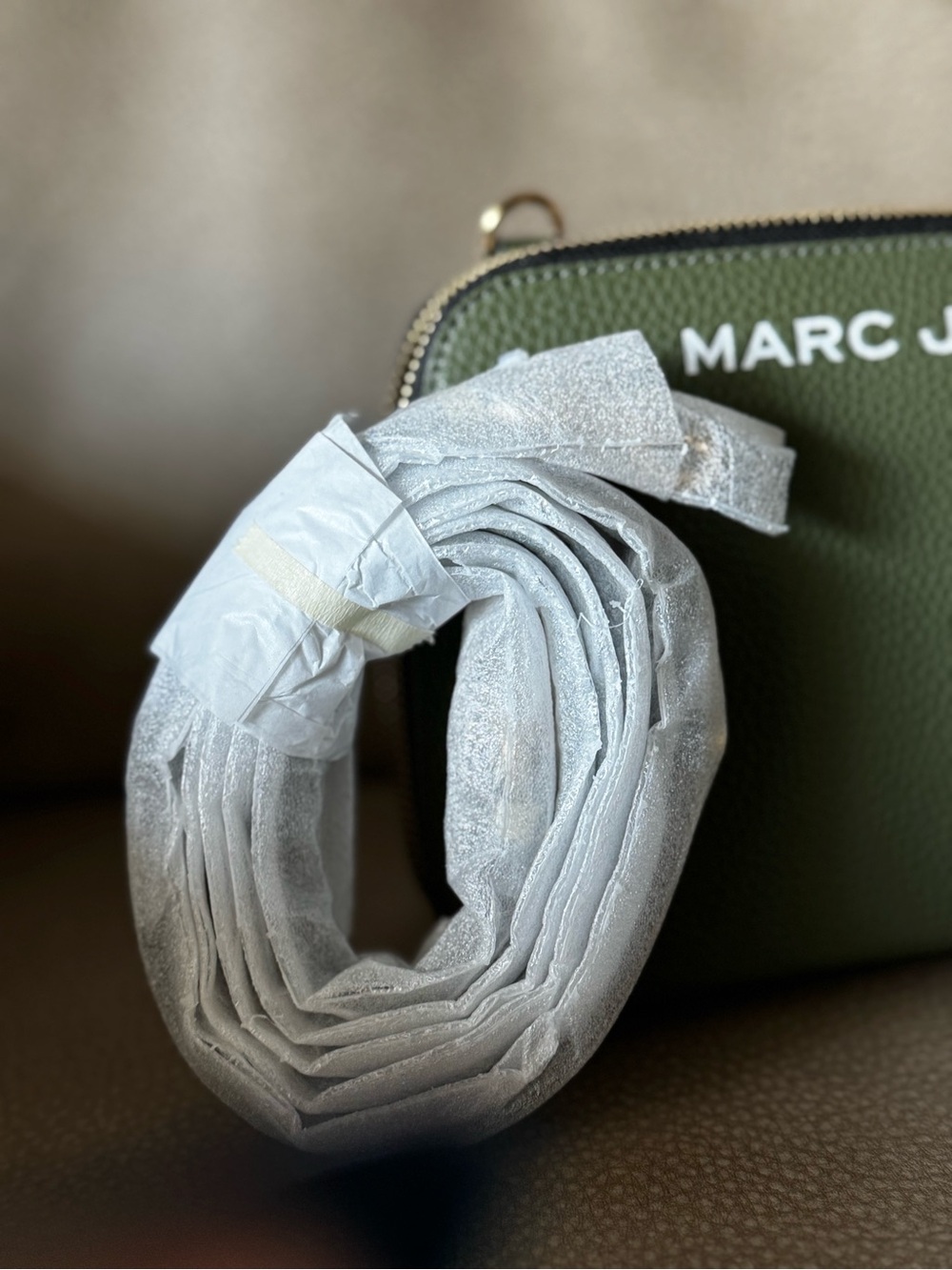 NWT Marc Jacobs Olive Green Pebbled Leather Crossbody - Picture 10 of 12
